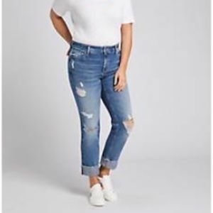 Lane Bryant distressed straight leg jeans